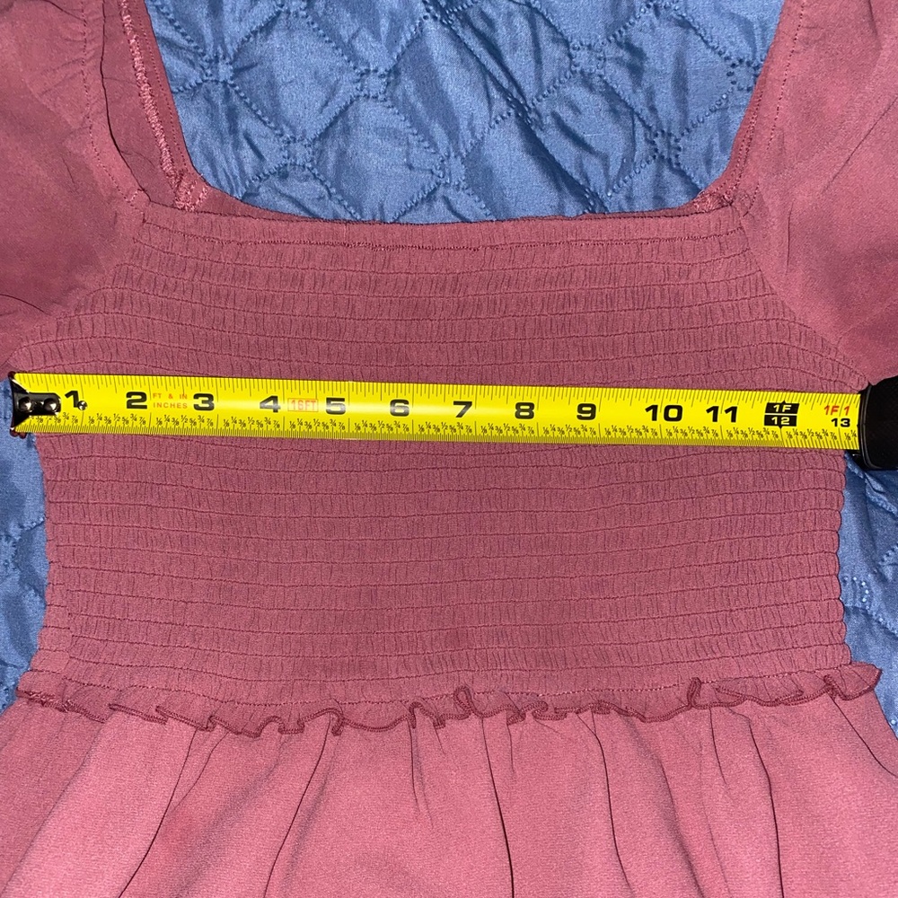 Like New Condition - barely used Forever 21 Womans Chiffon Smocked Mini Dress - Picture 14 of 16
